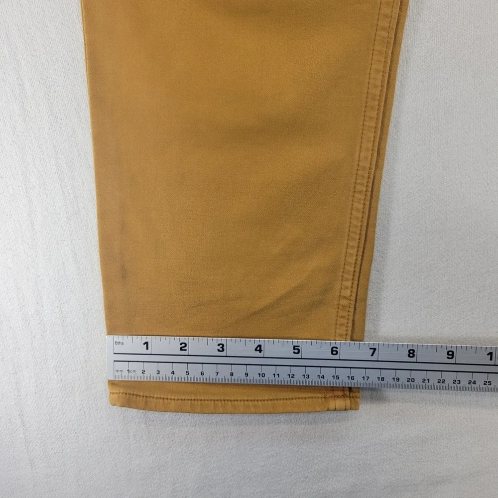 Banana Republic Traveler Pants Mens 31x32 Mustard Yellow Slim Fit Stretch Chino